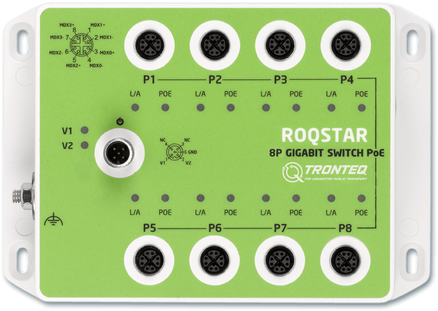 ROQSTAR 8-Port Unmanaged Gigabit PoE Switch