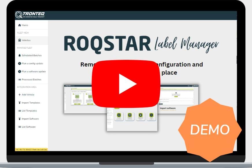 ROQSTAR Label Manager Demo: Remote Management for Ethernet Switches in Public Transport